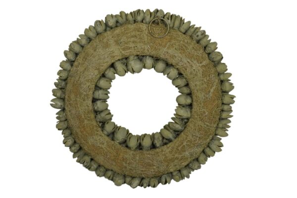 Couronne Dekokranz Naturkranz Handarbeit Bakuli Wreath Old Green Wash 30 cm ∅