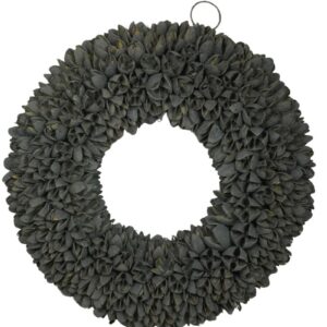 Couronne Dekokranz Naturkranz Handarbeit Bakuli Wreath Grey Smoke 30 cm ∅