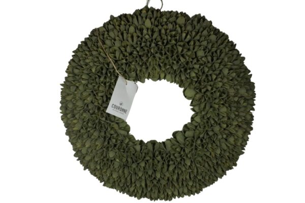 Couronne Dekokranz Naturkranz Handarbeit Bakuli Wreath Laurel Green Wash 40 cm ∅
